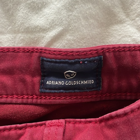 Ag Adriano Goldschmied Jeans Womens 25 The Legging Ankle Skinny Red - Picture 7 of 9